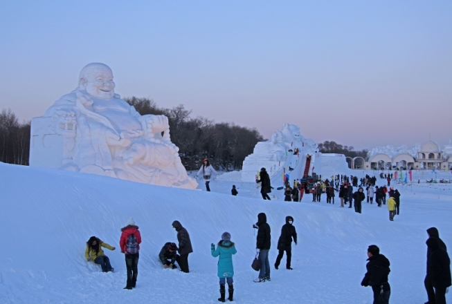 Laughing Buddha and winter fun