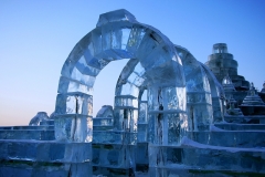 Transparente Eisskulptur